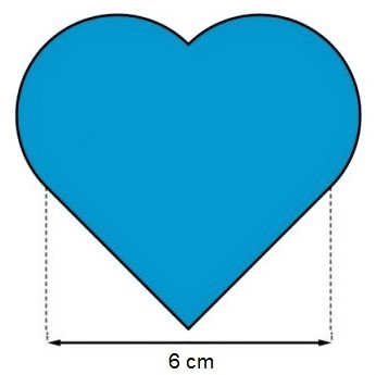 Valentine's Day puzzle: Find the area of the blue heart